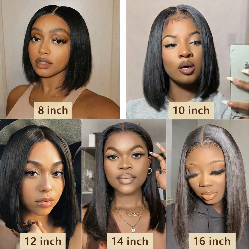 Perruque Bob Lisse HD Lace 13x4 / 13x6 – Cheveux Humains