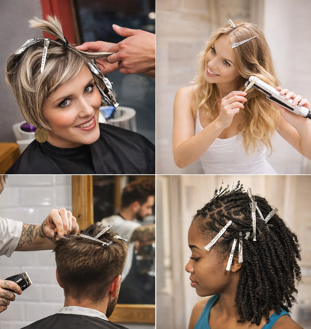 Pinces de Coiffure Métal – Clips de Section pour Cheveux