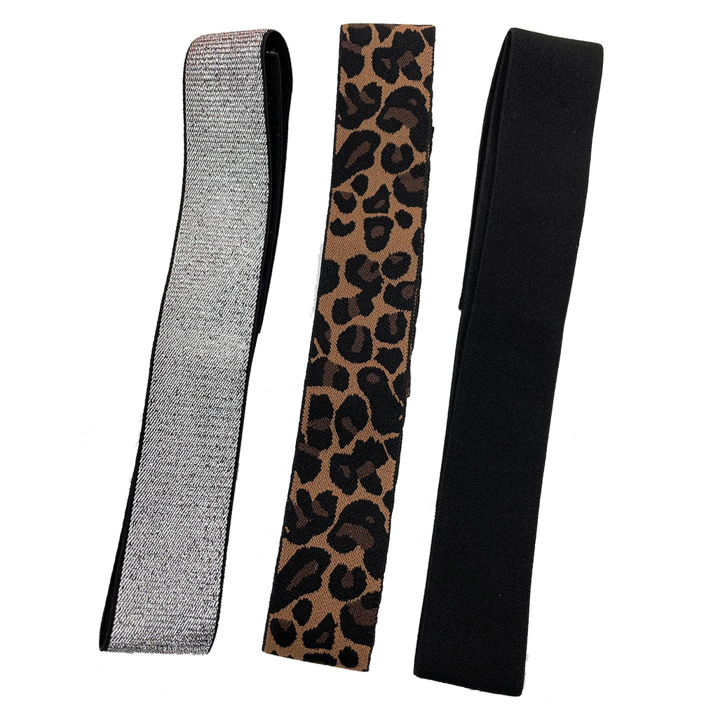 Lot 3 bandeaux élastiques fantaisie pour coiffure