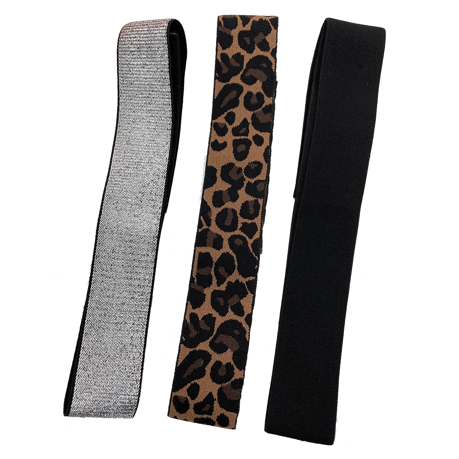 Lot 3 bandeaux élastiques fantaisie pour coiffure