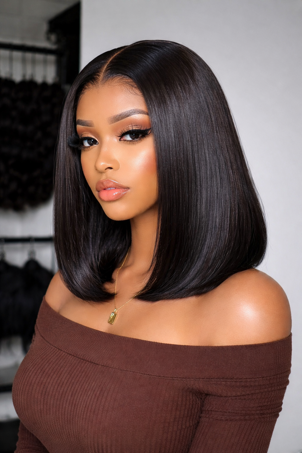 Perruque Bob Lisse HD Lace 13x4 / 13x6 – Cheveux Humains