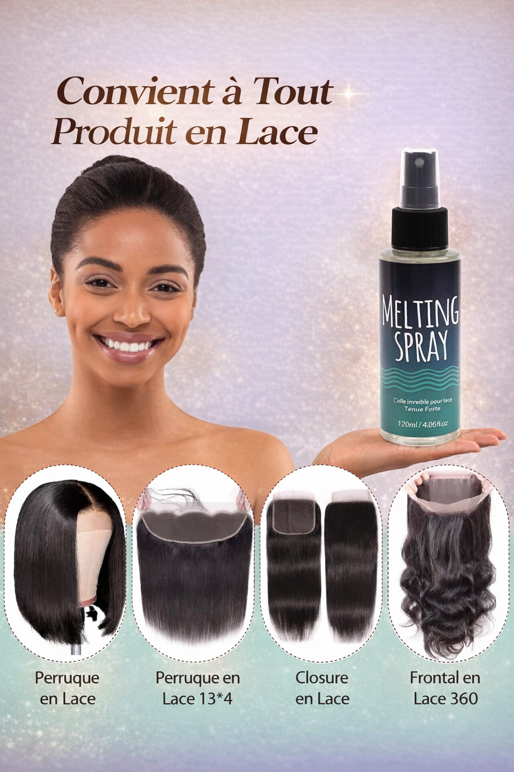 Spray Lace Melting 120 ml – Fixation Invisible pour Perruque