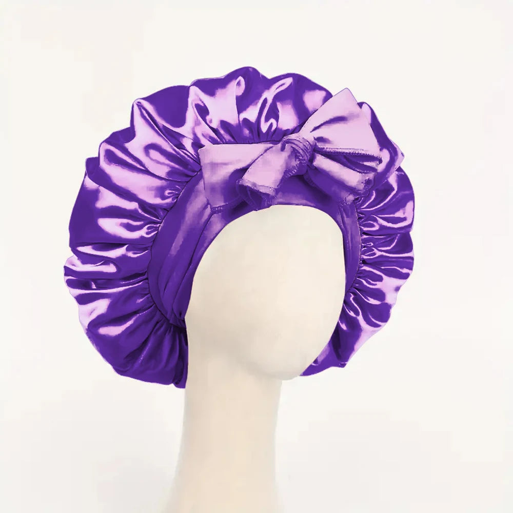 Bonnet en Satin Réglable – Protection des Cheveux Nuit