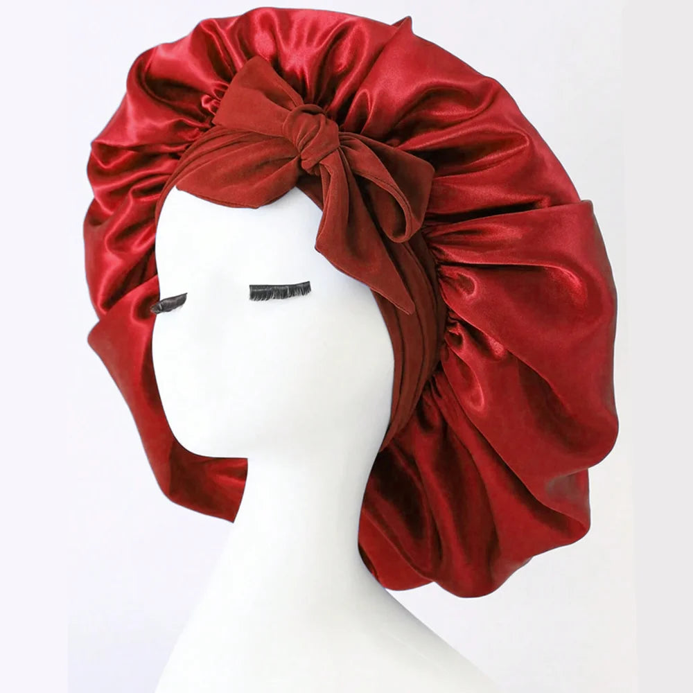Bonnet en Satin Réglable – Protection des Cheveux Nuit