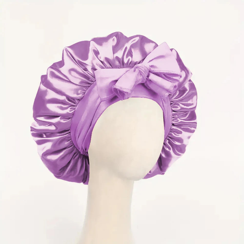 Bonnet en Satin Réglable – Protection des Cheveux Nuit