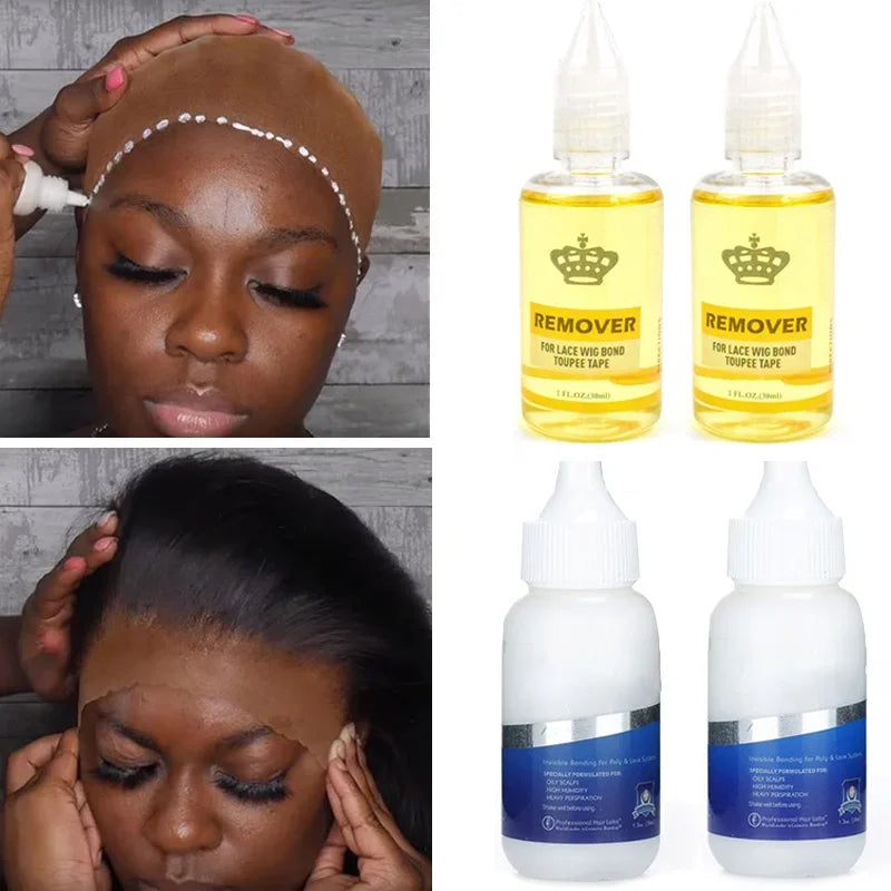 Kit Colle pour Perruque Lace + Dissolvant – Installation Complète