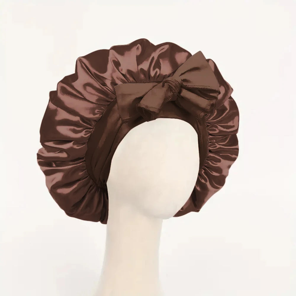 Bonnet en Satin Réglable – Protection des Cheveux Nuit