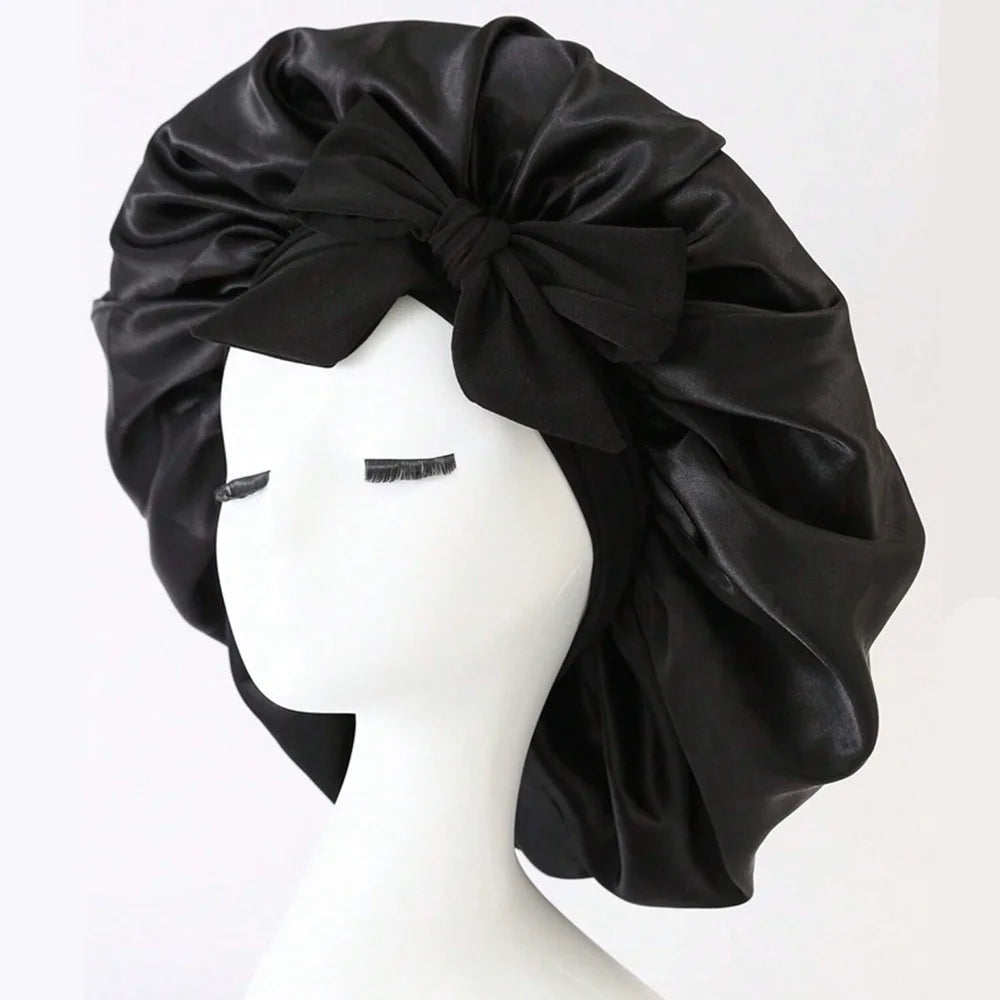 Bonnet en Satin Réglable – Protection des Cheveux Nuit