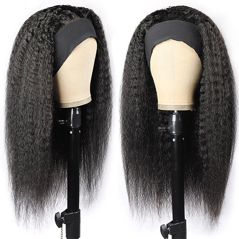 Perruque Bandeau Kinky Straight – Cheveux Humains
