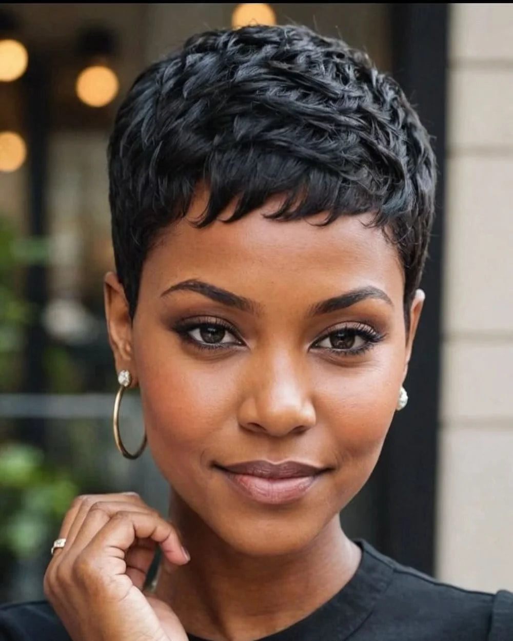 Perruque Pixie Cut Courte – Cheveux Humains