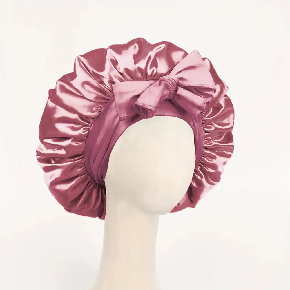 Bonnet en Satin Réglable – Protection des Cheveux Nuit