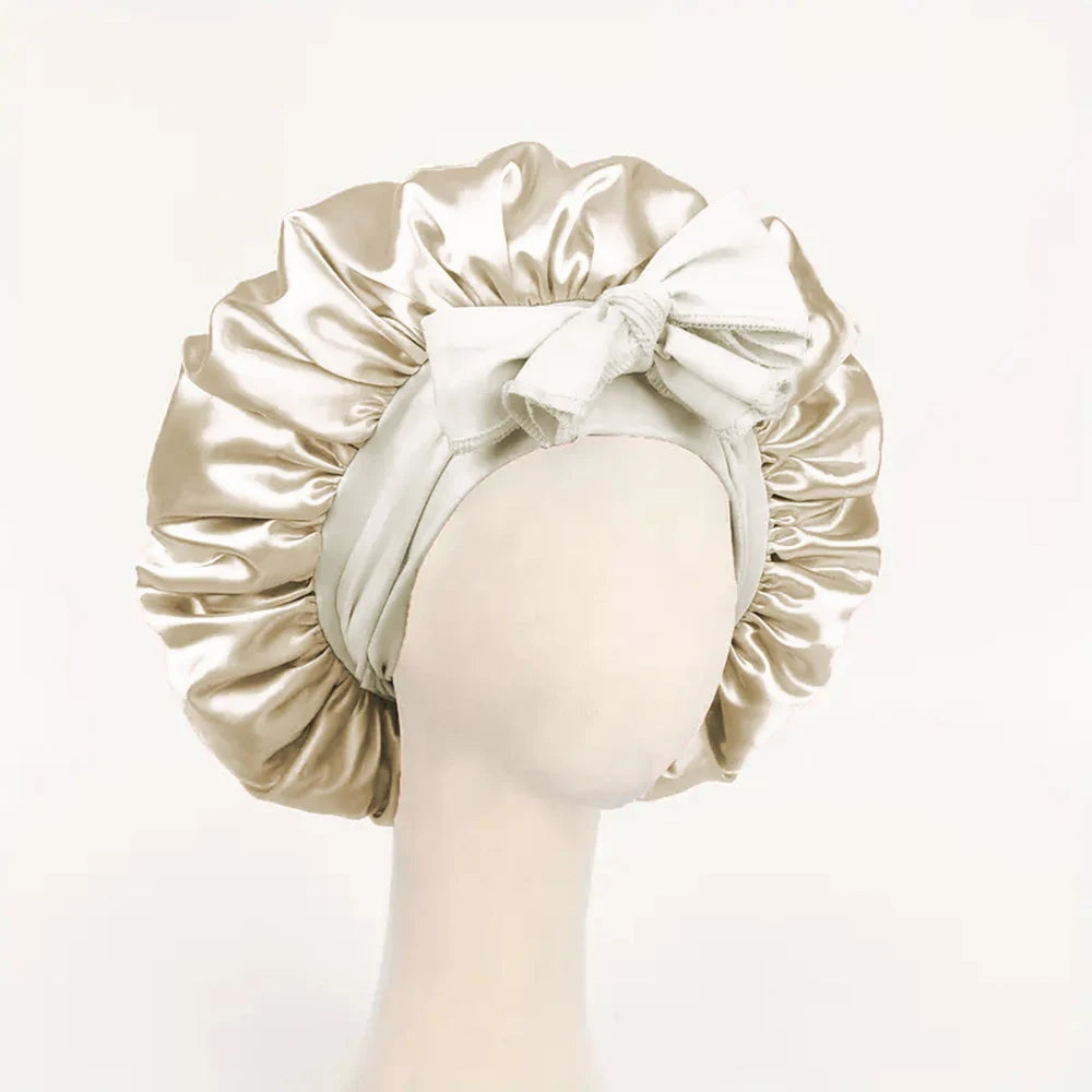 Bonnet en Satin Réglable – Protection des Cheveux Nuit