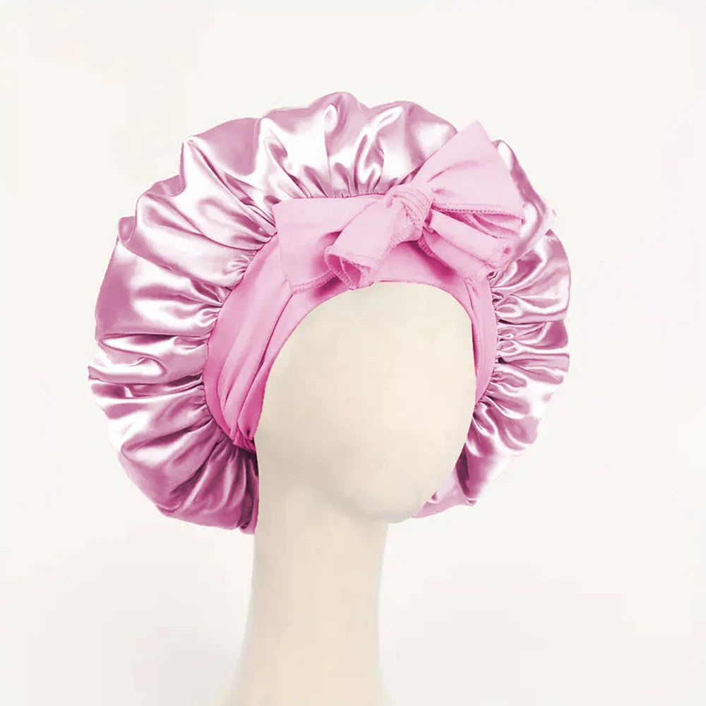 Bonnet en Satin Réglable – Protection des Cheveux Nuit