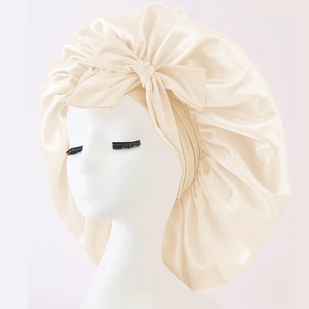 Bonnet en Satin Réglable – Protection des Cheveux Nuit