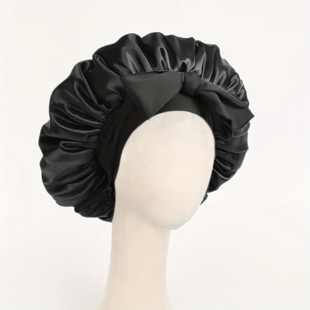 Bonnet en Satin Réglable – Protection des Cheveux Nuit