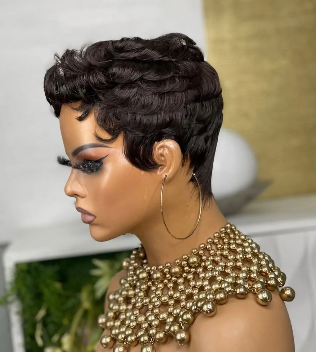 Perruque Pixie Cut Courte – Cheveux Humains