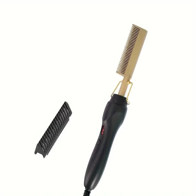 Peigne Chauffant Électrique – Lissage Rapide des Cheveux