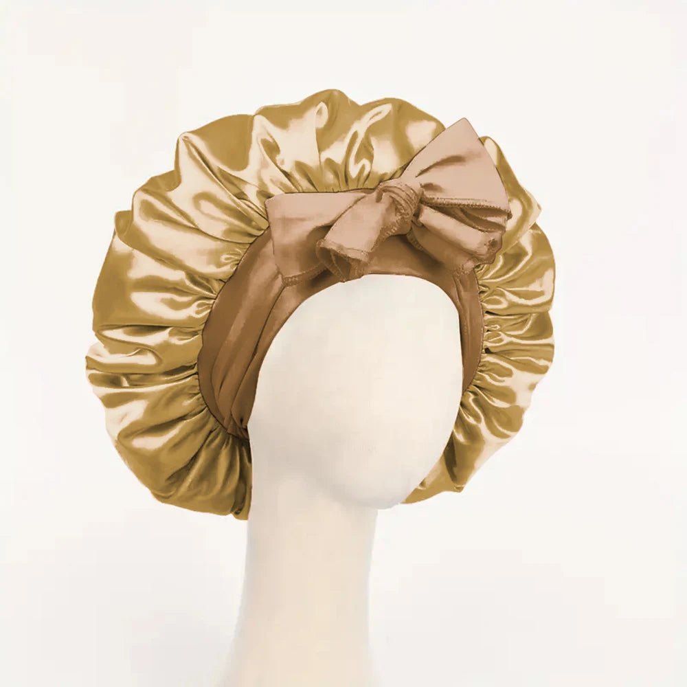 Bonnet en Satin Réglable – Protection des Cheveux Nuit