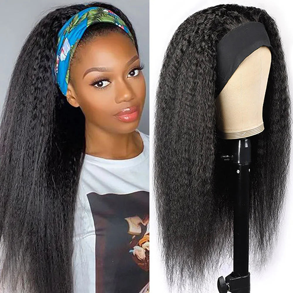 Perruque Bandeau Kinky Straight – Cheveux Humains