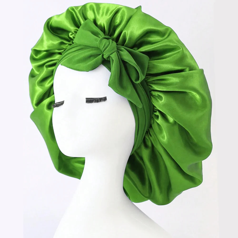 Bonnet en Satin Réglable – Protection des Cheveux Nuit