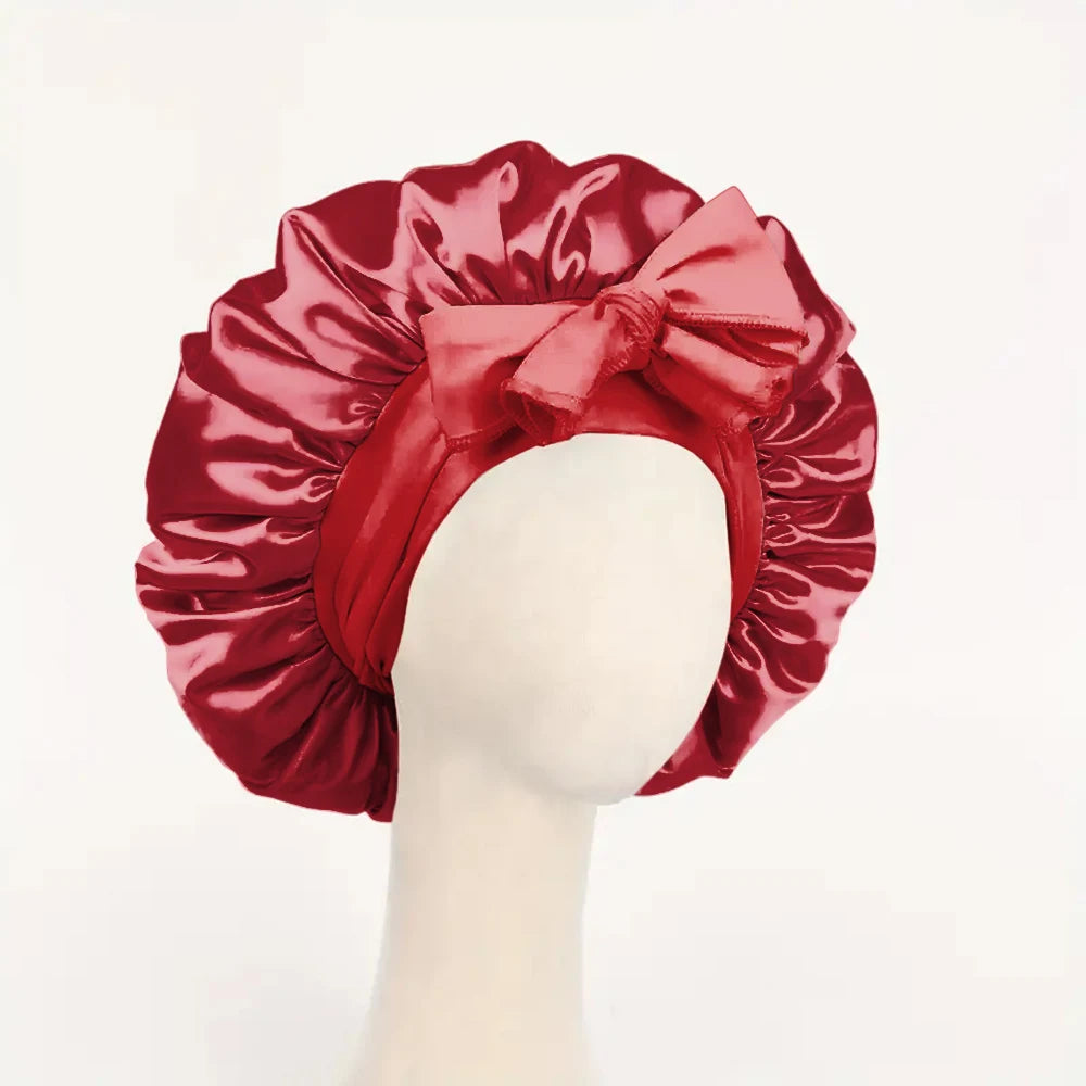 Bonnet en Satin Réglable – Protection des Cheveux Nuit